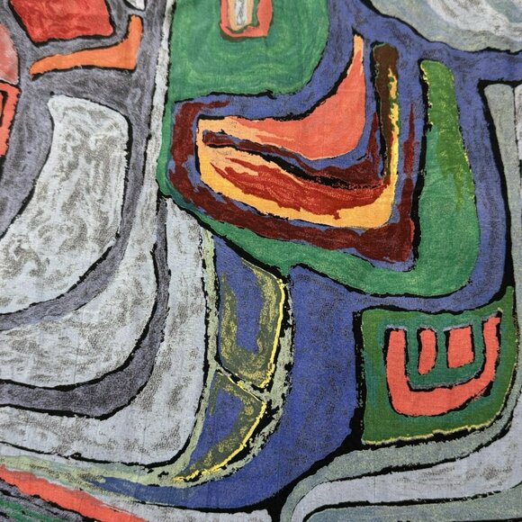 Vintage Platinum Dorothy Schoelen Sleeveless Blouse Women Petite Abstract Retro - Picture 3 of 12